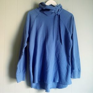 C9 by CHAMPION Active Oversized Drawstring Mock-neck Pullover Fleece Top Blue L